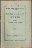 Ecole De Libre Saint Joseph De Poitiers (86 Vienne)  Distribution Solennelle Des Prix Du 17 Juillet 1920 - Poitou-Charentes