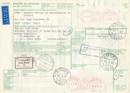 C06209 - Portugal (1982) 1000 Lisboa / Lisboa Areiro / 1215 Geneve 15 Aeroport / - To Czechoslovakia: Praha 120 - Covers & Documents