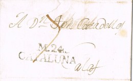 9226. Carta Entera Pre Filatelica CARDONA (barcelona) 1806 - ...-1850 Prefilatelia