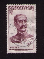 Timbre Oblitéré Madagascar, Général Joseph Galliéni (1849-1916), 3 F, 1946 - Oblitérés