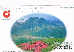 GIAPPONE  (JAPAN) -NTT (TAMURA)  - TELECA CODE 390-11397 OITA BANK: LANDSCAPE   - USED - RIF.8270 - Mountains