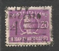 1955-90 Ricapito Autorizato 20 L--sas12 - Pacchi Postali