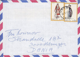 Greece Airmail Par Avion Deluxe KOS 1973 Cover Lettera To HELSINGØR Elsinore Denmark Volkstrachten Stamps - Brieven En Documenten