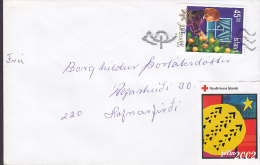 Iceland Christmas 2003 "Petite" Cover Brief To HAFNARFIRDI 2002 Christmas Seal Red Cross Rotes Kreuz Croix Rouge - Storia Postale