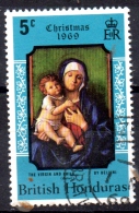 BRITISH HONDURAS 1969 Christmas. Paintings - 5c The Virgin And Child (Bellini)  FU - Honduras Britannique (...-1970)