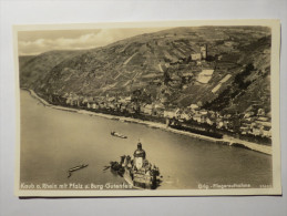 (4/8/10) AK "Kaub A. Rhein" Mit Pfalz Und Burg Gutenfels, Um 1936 (Orig. Fliegeraufnahme) - Kaub