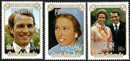 PENHRYN WEDDING OF ANN ON 14-11-1973 SET OF 3 MINT  SG? READ DESCRIPTION !! - Penrhyn