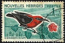 FRANCAISE NEW HEBRIDES BIRD BIRDS PART SET OF 1 STAMP 1 FRANC USED 1963 SGF120 READ DESCRIPTION !! - Oblitérés