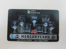 18MERD  Glass Engraving,used With Scratch - [ 4] Mercury Communications & Paytelco