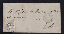 1870, ENVUELTA CIRCULADA A ZAFRA, FECHADOR DE FREGENAL / BADAJOZ - Used Stamps