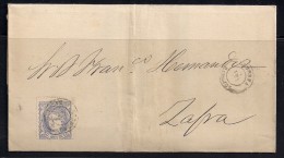 1870, ENVUELTA CIRCULADA A ZAFRA, FECHADOR DE LLERENA / BADAJOZ - Used Stamps