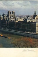 Albert Monier  Paris La Seine Le Palais De Justice Notre-Dame Et La Sainte Chapelle Cpsm Format 10-15 - Monier