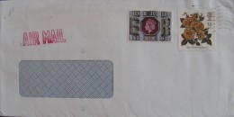 UK 1991 AIR MAIL To Italy Letter ROSA ROSE ROSES 1977 Silver Jubilee QUEEN ELISABETH II 2 Used COVER - Covers & Documents