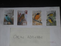 LETTRE RECOMMANDEE TRINITE ET TOBAGO TRINIDAD AND TOBAGO AVEC YT 654 655 656 ET 659 - OISEAU - COLIBRI - Trinidad & Tobago (1962-...)