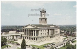 USA - NASHVILLE TN - TENNESSEE STATE CAPITOL BUILDING - PARKED CARS - Ca1960s Unused Vintage Postcard - Nashville