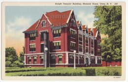 USA - UTICA NY, KNIGHT TEMPLAR BUILDING, MASONIC HOME - C1940s Vintage New York State Postcard - Utica