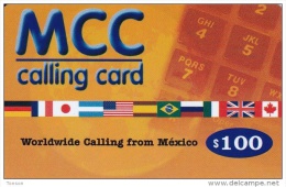 United States, MCC, $100 Calling Card, Worldwide Calling From Mexico, 2 Scans. - Autres & Non Classés