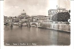 77655)cartolina-  Roma Tevere Timbro Targhetta-viaggiata - Castel Sant'Angelo