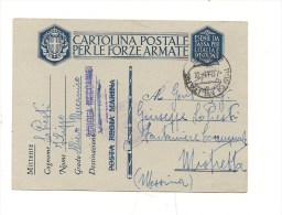 $3-3836 1941 FRANCHIGIA POSTA REGIA MARINA MILITARE  3450 BRINDISI - Zonder Portkosten