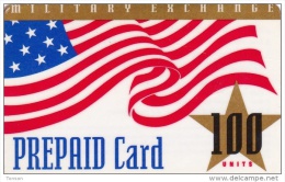 United States, PRE-US-1202, 100 Units, Military Exchange, Flag, Soldiers Card,  2 Scans. - Otros & Sin Clasificación