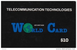 United States, PRE-US-1959, $10 Advantage World Card, 2 Scans. - Autres & Non Classés