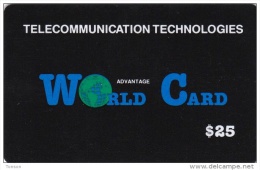 United States, PRE-US-1400, $25 Advantage World Card, 2 Scans. - Andere & Zonder Classificatie
