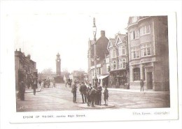Epsom  OF TODAY  CENTRE HIGH STREET  Surrey Unused EPSOM SURREY 12TH JUNE 1905 WRITTEN ONTHEBACK TILLETT EPSOM COPYRIGHT - Surrey