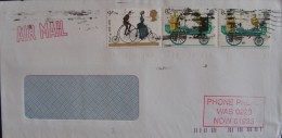 UK 1995 AIR MAIL To Italy Letter Cycl Bike Bicycle Steam Fire Engine QUEEN ELISABETH II 2 Used COVER - Briefe U. Dokumente