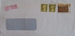 UK 1994 1984 AIR MAIL To Italy Letter Racing At Dorsett Ferry 6p. Painting QUEEN ELISABETH II 2 Used COVER - Lettres & Documents