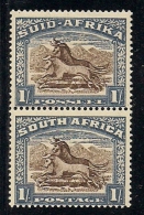 SOUTH AFRICA UNION, 1933, Mint  Hinged Stamp(s), 1 Shilling Chalky Brown, Vertical Pair ,  Nrs. 61, # 274 - Nuovi