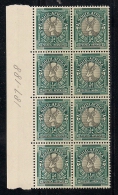 SOUTH AFRICA UNION, 1947, Mint  Never Hinged Stamp(s), Springbok (block Of 8) Nrs 187-188 #372 - Neufs