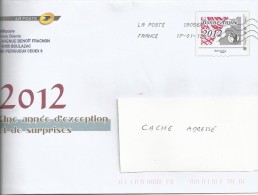 ENVELOPPE PHILPOSTE  BONNE ANNEE 2012 - Enteros Administrativos