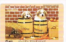 GIAPPONE  (JAPAN) - NTT (TAMURA)  -  CODE 270-356 SHINSHU: DOGS   1990 - USED - RIF.8365 - Chiens