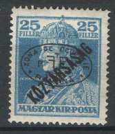 Hungary 1919. Debrecen II. Occupation Stamp 25 Filler / KOZTARSASAG / Charles MNH (**) - Lokale Uitgaven