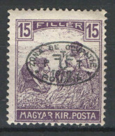 Hungary 1919. Debrecen II. Occupation Stamp 15 Filler / Reaper + ERROR ! MNH (**) - Local Post Stamps