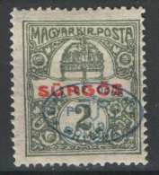 Hungary 1919. Debrecen II. Occupation Stamp 2 Filler / Surgos MNH (**) - Local Post Stamps