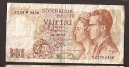 België 50 Frank 14-5- 1966 -NO: 1287 V 9450 - 50 Francs