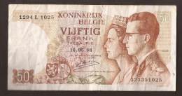 België 50 Frank 14-5- 1966 -NO: 1294 L 1025 - 50 Francs
