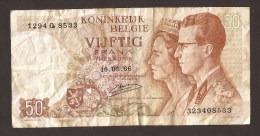 België 50 Frank 14-5- 1966 -NO: 1294 Q 8533 - 50 Francs