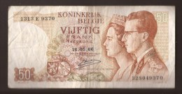 België 50 Frank 14-5- 1966 -NO: 1313 E 9370 - 50 Francs