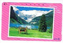 GIAPPONE  (JAPAN) - NTT (TAMURA)  -  CODE 331-276 THE SPRING OF LAKE LOUISE: CANADA STAMPS   1993  - USED - RIF. 8411 - Francobolli & Monete