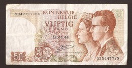 België 50 Frank 14-5- 1966 -NO: 1342 U 7735 - 50 Francs