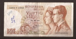 België 50 Frank 14-5- 1966 -NO: 1351 C 1042 - 50 Francs