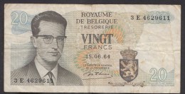 België Belgique Belgium 15 06 1964 20 Francs Atomium Baudouin. 3 E 4629611 - 20 Franchi