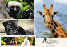 Carte Maximum  2014 - Parc Zoologique De Paris - 1er Jour Le 15.06.2014 à Paris - 2010-2019