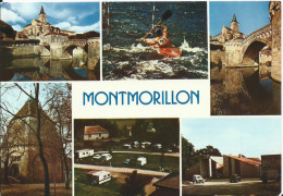 MONTMORILLON (Vienne 86) Multivues Vieux Pont église Canoë Kayak Sur La Gartempe Camping Etc..(voir Détails 2scan) MW859 - Montmorillon