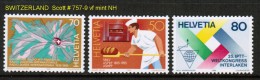 SWITZERLAND    Scott  # 757-9**  VF MINT NH - Unused Stamps