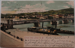 AUSTRIA - LINZ - Brücke - Donau - 1904  - DAR - Linz Urfahr