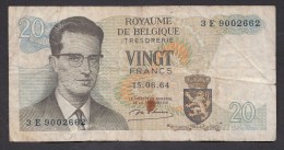 België Belgique Belgium 15 06 1964 20 Francs Atomium Baudouin. 3 E 9002662 - 20 Francs