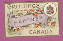 CPA - Greetings From HARTNEY , Canada - 1910 - Autres & Non Classés